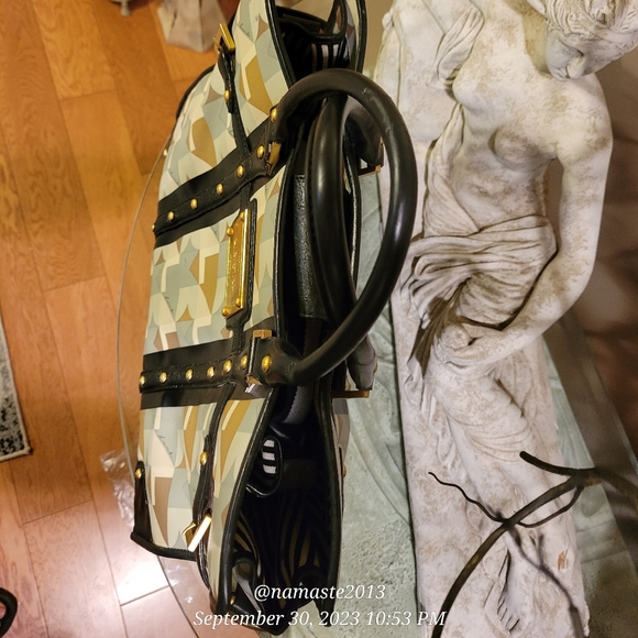 L.A.M.B. by Gwen SBelmond Geometric Tote Shoulder Bag Crossbody Luxury #534 - Picture 11 of 15